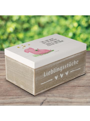 Mr. & Mrs. Panda Aufbewahrungsbox Schwein Glück mit Spruch in Weiß