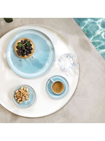like. by Villeroy & Boch 6er Set Espressotassen mit Untertassen Perlemor Aqua in Blau 60 ml in blau