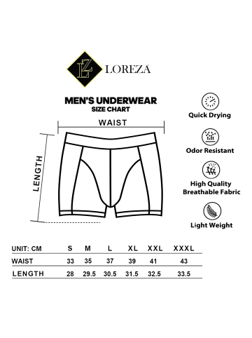 LOREZA 10er Set Boxershorts - Mix - Mehrfarbig