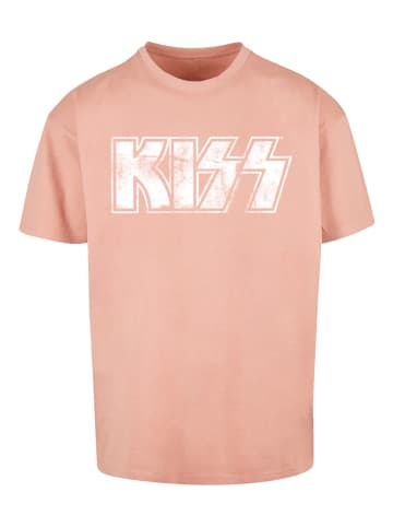 F4NT4STIC Heavy Oversize T-Shirt Kiss Rock Band Vintage Logo in amber