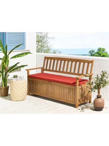 Beliani Gartenbank SOVANA in Braun/Rot - (W) 160 x (H) 91 x (L) 60 cm