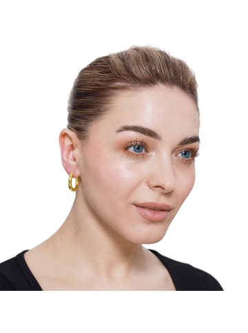 Steel_Art schlichte Creolen Damen Cassi goldfarben in goldfarben