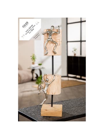GILDE Skulptur Climbing naturfarben - (H) 45 cm