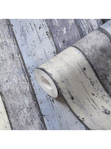 A.S. Création Tapete Reclaimed Wood in Blau 