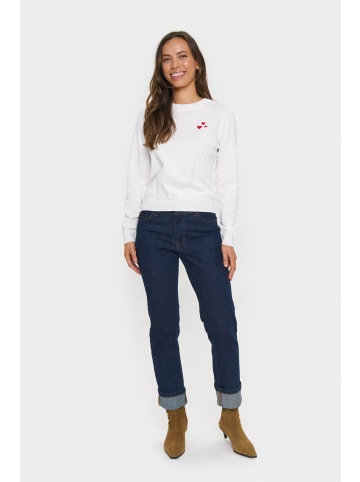 SAINT TROPEZ Strickpullover ValentinaSZ Gerade Passform in Ice