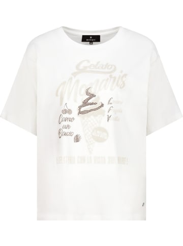 monari T-Shirt mit Gelato-Print und Strasssteinen in Offwhite