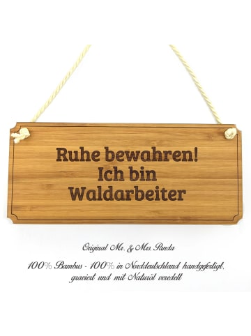 Mr. & Mrs. Panda Schild Waldarbeiter mit Spruch in Keine Angabe