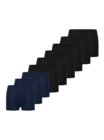 Schiesser Retro Short / Pant 95/5 Essentials - Organic Cotton in Schwarz / dunkelblau