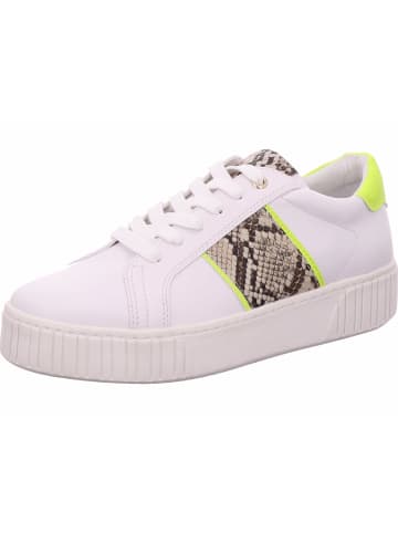 Marco Tozzi Schnürschuhe in WEIß/NEONGELB
