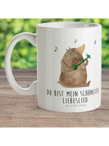 Mr. & Mrs. Panda Haferl Bär Lied mit Spruch in Weiß