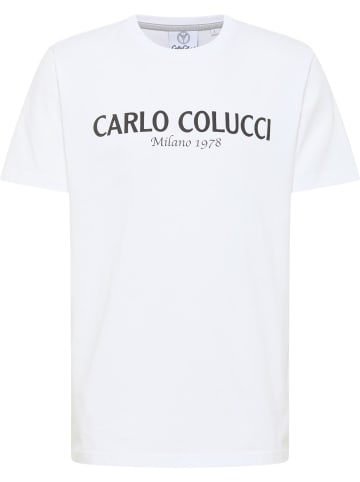 Carlo Colucci T-Shirt di Comun in Weiß