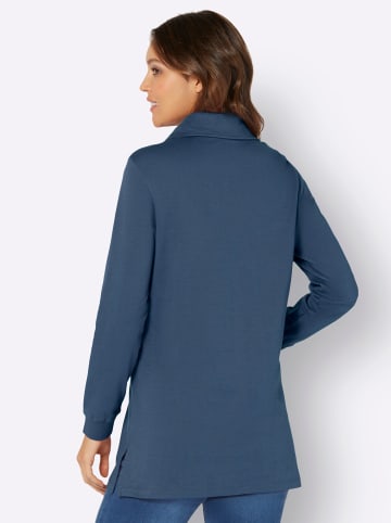 Sieh an! Long-Sweatshirt in jeansblau