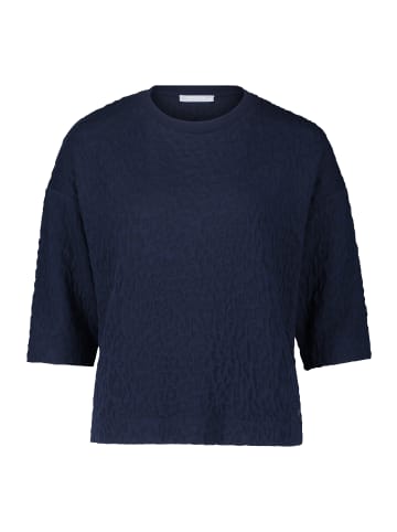 BETTY & CO Sweatpullover mit Struktur in Navy Blue