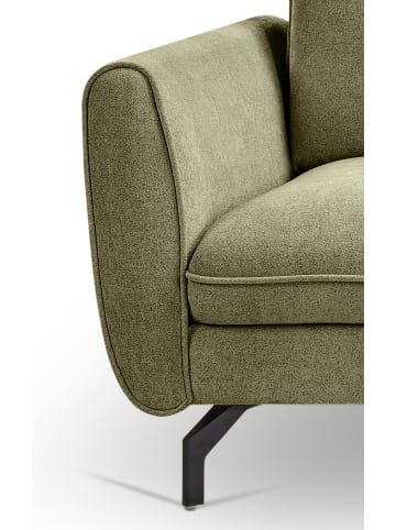 Inn.Furn Sofa grün Webstoff 259 x 167 cm, Ecksofa 5-Sitzer, L-Sofa Ottomane rechts