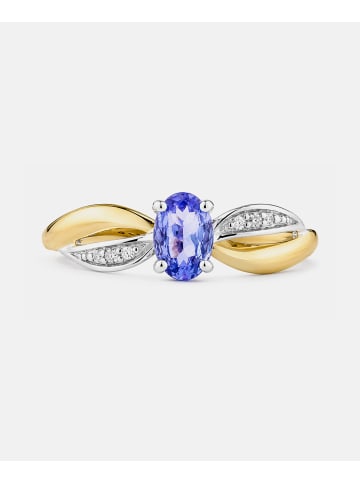 Diamant L'éternel Ring, mit Tansanit, 375 Gelbgold