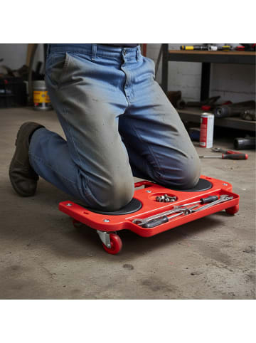 relaxdays Knierollbrett in Rot - (B)50 x (H)10 x (T)25,5 cm