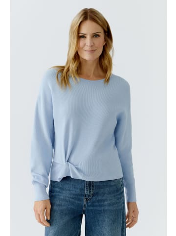 Oui Fein gestrickter Pullover mit Knotendetail in Light Blue