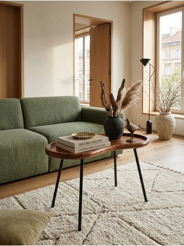 KADIMA DESIGN Couchtisch WL5.669 71x51x40 cm massiv Sofatisch Nierenform