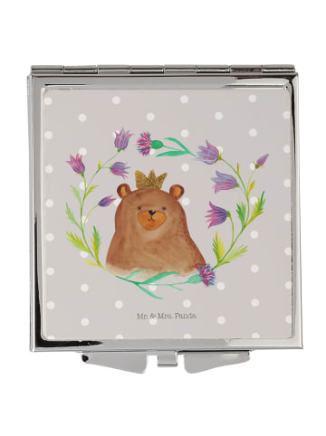 Mr. & Mrs. Panda Taschenspiegel Bär Königin ohne Spruch in Grau Pastell