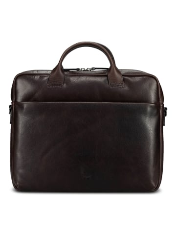 Jost London Aktentasche Leder 38 cm Laptopfach brown
