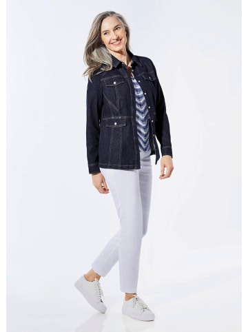 GOLDNER Jeansjacke mit sportlichen Details in marine