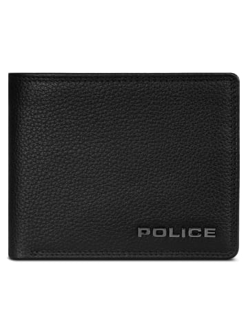 Police Geldbörse RFID Leder 12 cm ausklappbar in black