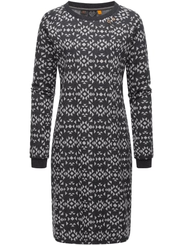 ragwear Sweatkleid Dassa Aztec in Dark Grey