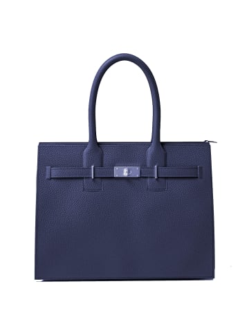 Kmisso Henkeltasche Echt Leder in Blu notte