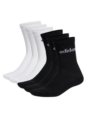 adidas Socken 6er Pack in Schwarz/Weiß