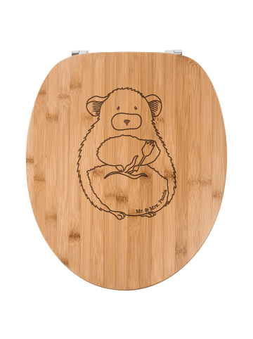 Mr. & Mrs. Panda WC Brille Chinchilla Blume ohne Spruch in Transparent