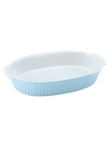 CreaTable Auflaufform Classic Pastell Kitchen oval, 33,5 x 19 x 5 cm, 1 teilig in blau