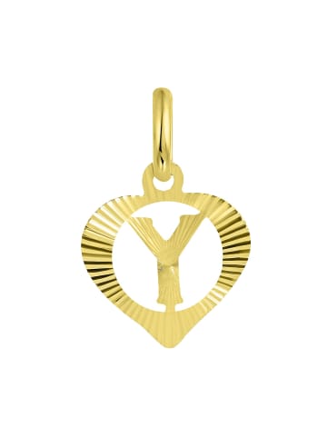 Lucardi 375 Gold Anhänger "Buchstabe Y" Buchstabe