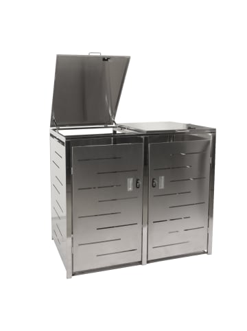 MCW 2er-Mülltonnenverkleidung E83, Edelstahl 48kg