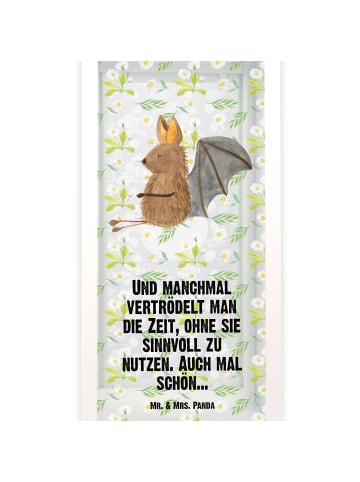 Mr. & Mrs. Panda Laterne Fledermaus Sitzen mit Spruch in Transparent
