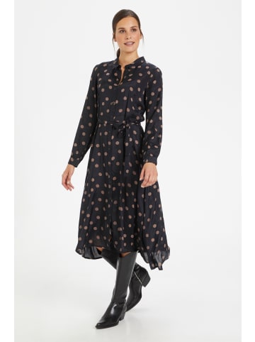 Kaffe Kleid KAoline in Black With Mustang Dot