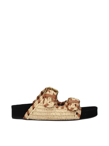 Isabel Marant Beige Raffia Hausschuhe
