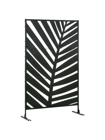 Outsunny Sichtschutz,122L x 45B x 198H cm,Schwarz