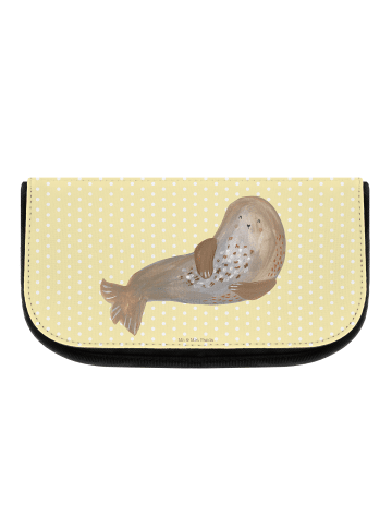 Mr. & Mrs. Panda Organizer Tasche Robbe Lachen ohne Spruch in Gelb Pastell