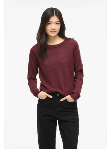 Vila Dünner Rundhals Strickpullover VIRIL in Rot-3