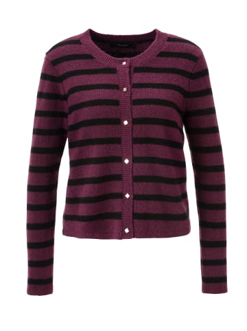 Aniston CASUAL Strickjacke in bordeaux- schwarz