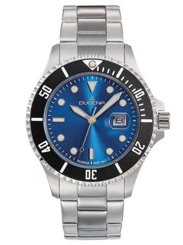 Dugena Herren Taucheruhr Diver XL 30 Bar Wasserdicht Blau / Silber