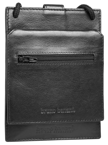Bruno Banani Brustbeutel echt Leder in schwarz