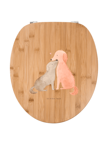 Mr. & Mrs. Panda Motiv WC Sitz Hunde Liebe ohne Spruch in Braun