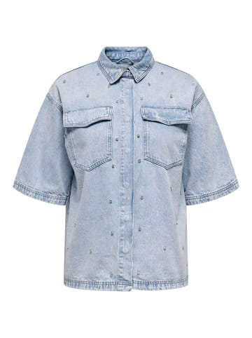 ONLY Carmakoma Jeanshemd in Light Blue Denim