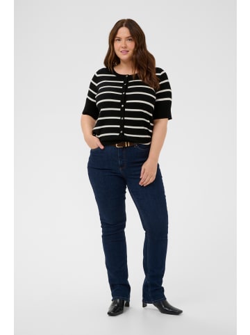 KAFFE curve Strickjacke KClizzy Regular fit in Chalk/Black Stripe