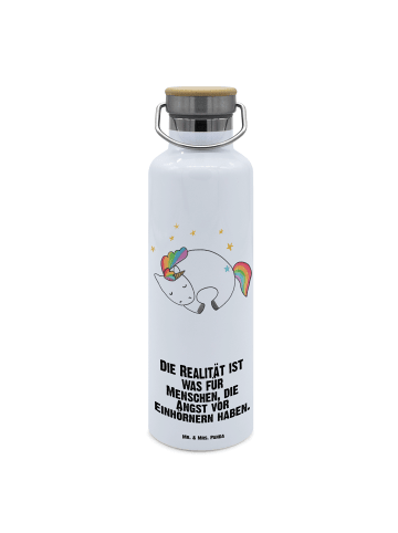 Mr. & Mrs. Panda Trinkflasche Einhorn Nacht mit Spruch in Weiß