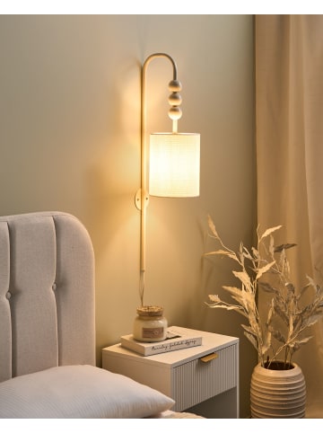 Wandleuchte LOKY in Beige/Weiß - (W) 18 x (H) 78 x (L) 18 cm