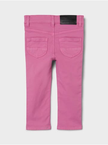 name it Twill-Hose slim fit in wild orchid