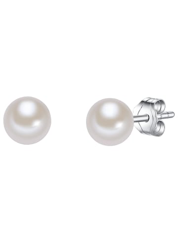 Valero Pearls Perlen-Ohrstecker aus Sterling Silber mit Süßwasser-Zuchtperle in weiß