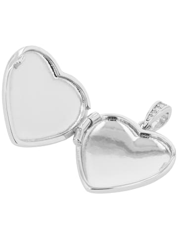 Adeliás Damen Anhänger – Medaillon Medaillon aus 925 Silber mit Zirkonia in silber